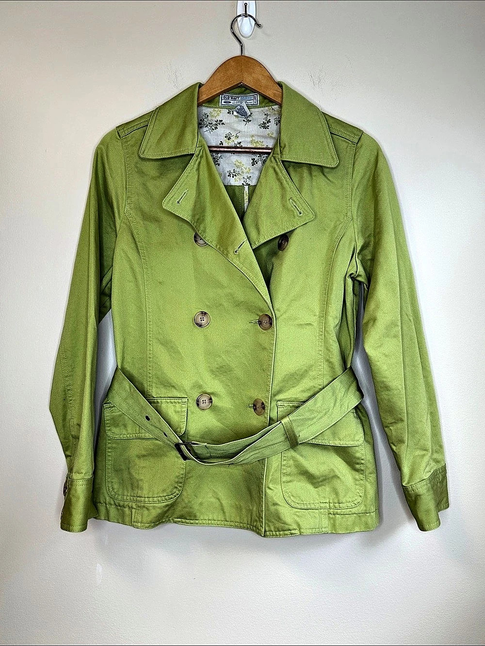 Old Navy Cotton Utility Jacket in Green Size Medium Like New